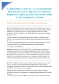 CUPID ADMIN CAR400 ACTUAL EXAM 2026&sol;2027 Questions and Answers &vert; Expert-Level Certification Preparation Complete Questions and Answers Graded A&plus; Pass Guaranteed - A&plus; Graded