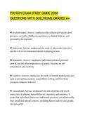 PYC1501 EXAM STUDY GUIDE 2026 QUESTIONS WITH SOLUTIONS GRADED A&plus;