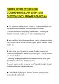 PYC4812 SPORTS PSYCHOLOGY COMPREHENSIVE EXAM SCRIPT 2026 QUESTIONS WITH ANSWERS GRADED A&plus;