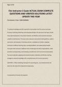 Fire Instructor 2 Exam ACTUAL EXAM COMPLETE QUESTIONS AND VERIFIED SOLUTIONS LATEST UPDATE THIS YEAR&period;pdf