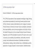 CLPNA Jurisprudence Exam ACTUAL EXAM ALL QUESTIONS AND CORRECT ANSWERS LATEST UPDATE THIS YEAR-JUST RELEASED