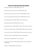 TFM03 TEST EXAM QUESTIONS AND ANSWERS