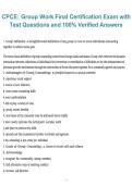 CPCE Group Work &ndash; Counselor Preparation Comprehensive Examination &ndash; 2026&sol;2027 Final Certification Exam with Verified Answers