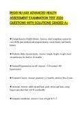 REGIS NU 650 ADVANCED HEALTH ASSESSMENT EXAMINATION TEST 2026 QUESTIONS WITH SOLUTIONS GRADED A&plus;