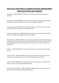 WGU D351 FUNCTIONS OF HUMAN RESOURCE MANAGEMENT TERMS QUESTIONS AND