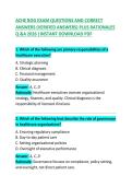 ACHE BOG Exam Questions and Correct Answers