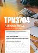 TPN3704 Assignment 2 Semester 1 2026 - Due 23 June 2026