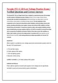Nevada &lpar;NV&rpar; C-2D Low Voltage Practice Exam &vert;  Latest Verified Questions and Correct Answers 
