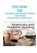 Ricci's Maternity and Pediatric Nursing 3rd Edition Test Bank