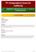 PT Jurisprudence Exam for California 110&plus; &lpar;Updated for 2026&rpar; Exam Prep Pack   A&plus; Questions & Verified Answers