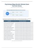 Psychology Ultimate Exam Notes Mega Bundle