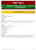SWA Test 1 210&plus; &lpar;Updated for 2026&rpar; Exam Prep Pack   A&plus; Questions & Verified Answers