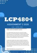 LCP4804 ASSIGNMENT 2 2026 - DISTINCTION &vert; DUE 1 April 2026