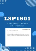 LSP1501 Assignment 6 Portfolio Semester 2 2026 - Due 5 October 2026