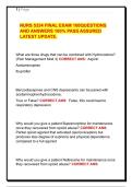 NURS 5334 Pharmacology &ndash; NURS 5334 &ndash; Final Exam Study Guide with 100 Questions and Verified Answers