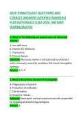 ASCP Hematology Questions and Correct Answers