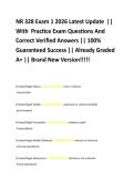 NR 328 Exam 1 2026 Latest Update  &vert;&vert;  With  Practice Exam Questions And  Correct Verified Answers &vert;&vert; 100&percnt;  Guaranteed Success &vert;&vert; Already Graded  A&plus; &vert;&vert; Brand New Version&excl;&excl;&excl;&excl;&excl; 