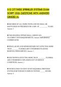 S-12 CITYWIDE SPRINKLER SYSTEMS EXAM SCRIPT 2026 QUESTIONS WITH ANSWERS GRADED A&plus;