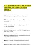 S12 FDNY SPRINKLER EXAM SCRIPT 2026 FULL QUESTIONS AND CORRECT ANSWERS GRADED A&plus;