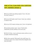 SANS ACTUAL EXAM PAPER 2026 QUESTIONS WITH ANSWERS GRADED A&plus;