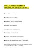 SANS TEST PAPER 2026 COMPLETE QUESTIONS AND SOLUTIONS GRADED A&plus;