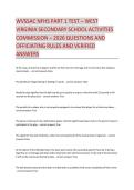 WVSSAC NFHS PART 1 TEST &ndash; WEST VIRGINIA SECONDARY SCHOOL ACTIVITIES COMMISSION &ndash; 2026 QUESTIONS AND OFFICIATING RULES AND VERIFIED ANSWERS