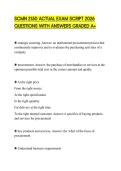 SCMN 2150 ACTUAL EXAM SCRIPT 2026  QUESTIONS WITH ANSWERS GRADED A&plus;