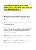 SHADOW HEALTH MENTAL HEALTH TINA JONES ACTUAL EXAM PAPER 2026 QUESTIONS WITH ANSWERS GRADED A&plus;
