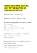 SHADOW HEALTH MENTAL HEALTH TINA  JONES TEST PAPER QUESTIONS AND  SOLUTIONS 2026 GRADED A&plus;