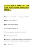 SKILLSUSA MEDICAL TERMINOLOGY EXAM  SCRIPT 2026 QUESTIONS WITH ANSWERS  GRADED A&plus;