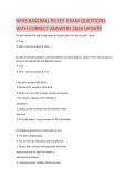 NFHS BASEBALL RULES  EXAM QUESTIONS WITH CORRECT ANSWERS 2026 UPDATE