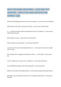 NFHS COACHING VOLLEYBALL &ndash; QUIZ AND TEST ANSWERS &ndash; 2026 STUDY AND CERTIFICATION CORRECT Q&A