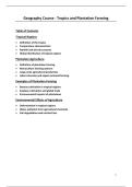  Geographie Abitur Lernzettel &lpar;english&rpar; &sol; Geography exam preparation &ndash; Tropics and Plantation Farming&comma; School Geography Course