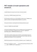 PAT module 13 exam questions and answers