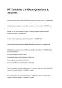 PAT Modules 1-6 Exam Questions & Answers