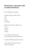 PAT20 Exam 1 Questions with Complete Solutions