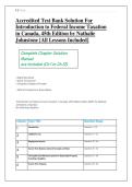 Accredited Test Bank Solution For  Introduction to Federal Income Taxation  in Canada&comma; 45th Edition by Nathalie  Johnstone &lbrack;All Lessons Included&rsqb; 