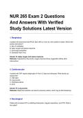 NUR 265 Exam 2 Questions And Answers With Verified Study Solutions Latest Version&period;pdf
