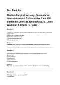 Test Bank for Medical-Surgical Nursing&lowbar; Concepts for Interprofessional Collaborative Care 10th Edition by Donna D&period; Ignatavicius&comma; M&period; Linda Workman & Cherie R&period; Rebar &comma;&period;pdf