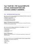 Test 7 NUR 509 - FNP AdultsCOMPLETE ACTUAL EXAM QUESTIONS AND VERIFIED CORRECT ANSWERS&period;pdf