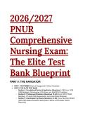 2026&sol;2027 PNUR Comprehensive Nursing Exam Test Bank &vert; Next-Gen NCLEX&comma; UT Austin N224&comma; BPCC Med-Surg & 2026 Clinical Mandates