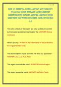 BIOD 151 ESSENTIAL HUMAN ANATOMY & PHYSIOLOGY I W&sol; LAB ALL EXAMS &lpar;MODULES & LABS&rpar; 2026&sol;2027 QUESTIONS WITH DETAILED VERIFIED ANSWERS &sol; EXAM QUESTIONS AND VERIFIED ANSWERS &vert;ALREADY GRADED A&plus;&vert; 