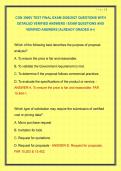 CON 3900V TEST FINAL EXAM 2026&sol;2027 QUESTIONS WITH DETAILED VERIFIED ANSWERS &sol; EXAM QUESTIONS AND VERIFIED ANSWERS &vert;ALREADY GRADED A&plus;&vert; 