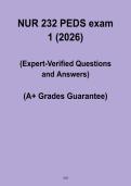 NUR 232 PEDS Exam 1 PDF &ndash; Pediatric Nursing Study Guide & Exam Prep