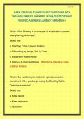 NASM CES FINAL EXAM 2026&sol;2027 QUESTIONS WITH DETAILED VERIFIED ANSWERS &sol; EXAM QUESTIONS AND VERIFIED ANSWERS &vert;ALREADY GRADED A&plus;&vert;