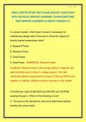 NERC CERTIFICATION TEST EXAM 2026&sol;2027 QUESTIONS  WITH DETAILED VERIFIED ANSWERS &sol; EXAM QUESTIONS  AND VERIFIED ANSWERS &vert;ALREADY GRADED A&plus;&vert; 