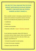 CON 3990 TEST FINAL EXAM AND PRACTICE EXAM 2026&sol;2027 QUESTIONS WITH DETAILED VERIFIED ANSWERS &sol; EXAM QUESTIONS AND VERIFIED  ANSWERS &vert;ALREADY GRADED A&plus;&vert; 