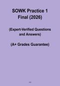 SOWK Practice 1 Final PDF &ndash; Social Work Study Guide & Exam Prep