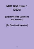 NUR 3450 Exam 1 PDF &ndash; Nursing Study Guide & Exam Prep