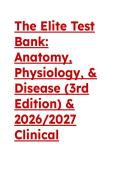 Elite Anatomy&comma; Physiology & Disease Test Bank &lpar;3rd Ed&period;&rpar; &plus; 2026&sol;2027 Clinical Standards &vert; 66 Grandmaster Questions & Professional Simulations